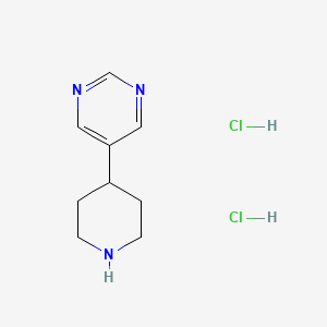 molecular formula C9H15Cl2N3 B1433549 5-(Piperidin-4-yl)pyrimidine dihydrochloride CAS No. 1864059-34-6