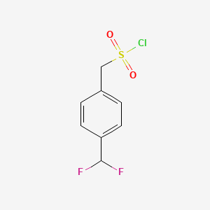 molecular formula C8H7ClF2O2S B1433550 [4-(Difluoromethyl)phenyl]methanesulfonyl chloride CAS No. 1211518-37-4