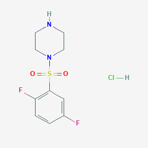 molecular formula C10H13ClF2N2O2S B1433556 1-(2,5-Difluorobenzenesulfonyl)piperazine hydrochloride CAS No. 1568672-93-4