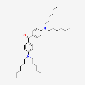 molecular formula C37H60N2O B14335573 Bis[4-(dihexylamino)phenyl]methanone CAS No. 103510-27-6