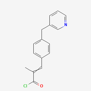 2-Methyl-3-{4-[(pyridin-3-yl)methyl]phenyl}prop-2-enoyl chloride