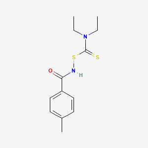 N-[(Diethylcarbamothioyl)sulfanyl]-4-methylbenzamide