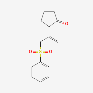 2-[3-(Benzenesulfonyl)prop-1-en-2-yl]cyclopentan-1-one