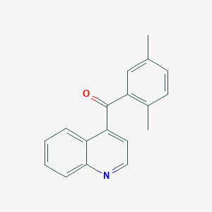 molecular formula C18H15NO B1433580 4-(2,5-Dimethylbenzoyl)quinoline CAS No. 1706444-87-2