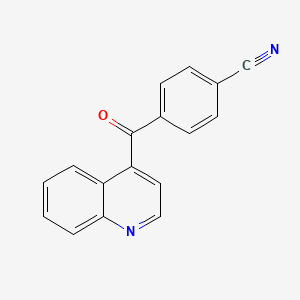 molecular formula C17H10N2O B1433582 4-(4-Cyanobenzoyl)quinoline CAS No. 1706462-89-6