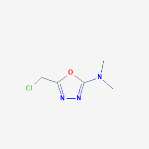 molecular formula C5H8ClN3O B1433584 5-(chloromethyl)-N,N-dimethyl-1,3,4-oxadiazol-2-amine CAS No. 1692481-50-7