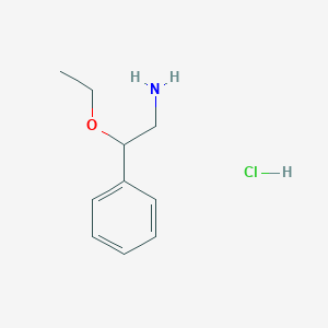 molecular formula C10H16ClNO B1433586 2-Ethoxy-2-phenylethan-1-amine hydrochloride CAS No. 56251-95-7