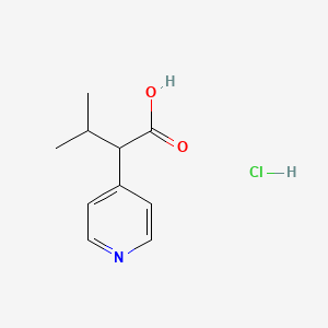 molecular formula C10H14ClNO2 B1433587 3-Methyl-2-(pyridin-4-yl)butanoic acid hydrochloride CAS No. 1803591-29-8