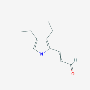 molecular formula C12H17NO B14335877 3-(3,4-Diethyl-1-methyl-1H-pyrrol-2-yl)prop-2-enal CAS No. 105140-94-1