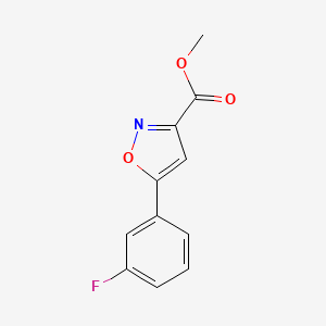 molecular formula C11H8FNO3 B1433588 5-(3-氟苯基)-1,2-恶唑-3-羧酸甲酯 CAS No. 1803587-52-1