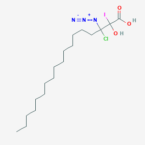 3-Azido-3-chloro-2-hydroxy-2-iodooctadecanoic acid