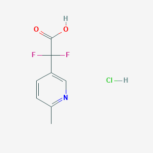 molecular formula C8H8ClF2NO2 B1433593 2,2-二氟-2-(6-甲基吡啶-3-基)乙酸盐酸盐 CAS No. 1790141-29-5