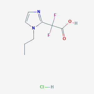molecular formula C8H11ClF2N2O2 B1433594 2,2-difluoro-2-(1-propyl-1H-imidazol-2-yl)acetic acid hydrochloride CAS No. 1795185-87-3