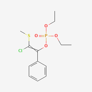 2-Chloro-2-(methylsulfanyl)-1-phenylethenyl diethyl phosphate