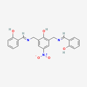 6,6'-[(2-Hydroxy-5-nitro-1,3-phenylene)bis(methyleneazanediylmethanylylidene)]di(cyclohexa-2,4-dien-1-one)