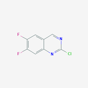 molecular formula C8H3ClF2N2 B1433599 2-Chloro-6,7-difluoroquinazoline CAS No. 1233932-19-8
