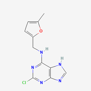 molecular formula C11H10ClN5O B1433603 2-氯-N-[(5-甲基呋喃-2-基)甲基]-7H-嘌呤-6-胺 CAS No. 1133758-66-3