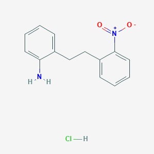 molecular formula C14H15ClN2O2 B1433610 2-[2-(2-硝基苯基)乙基]苯胺盐酸盐 CAS No. 1795353-13-7