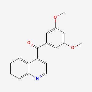 molecular formula C18H15NO3 B1433615 4-(3,5-Dimethoxybenzoyl)quinoline CAS No. 1706462-40-9