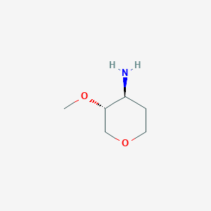 molecular formula C6H13NO2 B1433616 (3R,4S)-3-甲氧基氧杂-4-胺 CAS No. 1421066-70-7
