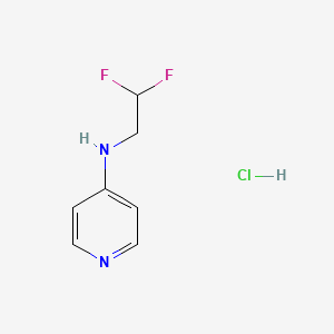 molecular formula C7H9ClF2N2 B1433620 N-(2,2-difluoroethyl)pyridin-4-amine hydrochloride CAS No. 1803588-36-4