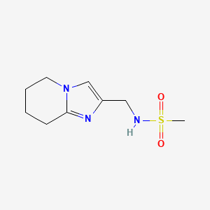 molecular formula C9H15N3O2S B1433628 N-{5H,6H,7H,8H-咪唑并[1,2-a]吡啶-2-基甲基}甲磺酰胺 CAS No. 1798724-79-4