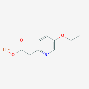 molecular formula C9H10LiNO3 B1433631 锂(1+)离子2-(5-乙氧基吡啶-2-基)乙酸盐 CAS No. 1803561-98-9