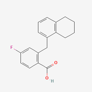 Benzoic acid, 4-fluoro-2-((5,6,7,8-tetrahydro-1-naphthalenyl)methyl)-