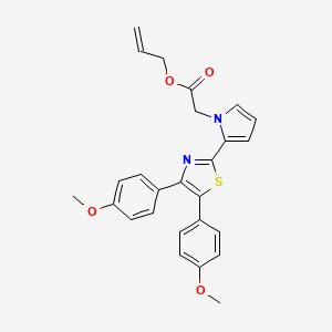 1H-Pyrrole-1-acetic acid, 2-(4,5-bis(4-methoxyphenyl)-2-thiazolyl)-, 2-propenyl ester