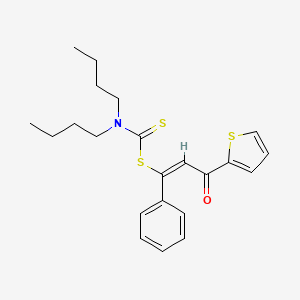 [(E)-3-oxo-1-phenyl-3-thiophen-2-ylprop-1-enyl] N,N-dibutylcarbamodithioate