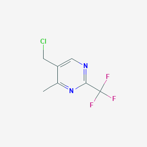 molecular formula C7H6ClF3N2 B1433641 5-(氯甲基)-4-甲基-2-(三氟甲基)嘧啶 CAS No. 1638221-46-1