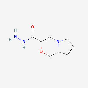 molecular formula C8H15N3O2 B1433642 六氢-1H-吡咯并[2,1-c]吗啉-3-碳酰肼 CAS No. 1803586-84-6