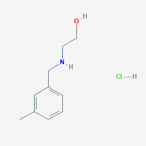 molecular formula C10H16ClNO B1433646 2-{[(3-甲基苯基)甲基]氨基}乙醇盐酸盐 CAS No. 1383421-76-8