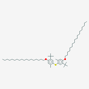 molecular formula C58H102O2S B14336578 1,1'-Sulfanediylbis[5-tert-butyl-2-methyl-4-(octadecyloxy)benzene] CAS No. 105613-13-6
