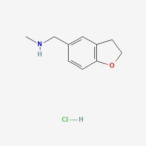 molecular formula C10H14ClNO B1433658 (2,3-Dihydro-1-benzofuran-5-ylmethyl)(methyl)amine hydrochloride CAS No. 1645513-87-6