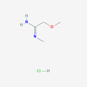 molecular formula C4H11ClN2O B1433668 2-methoxy-N-methylethanimidamide hydrochloride CAS No. 2060042-65-9