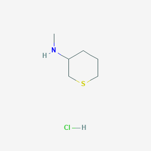 molecular formula C6H14ClNS B1433670 N-methylthian-3-amine hydrochloride CAS No. 1645462-88-9
