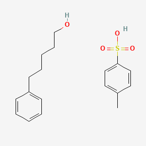 molecular formula C18H24O4S B14336715 4-Methylbenzenesulfonic acid;5-phenylpentan-1-ol CAS No. 109398-68-7