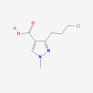 3-(3-chloropropyl)-1-methyl-1H-pyrazole-4-carboxylic acid