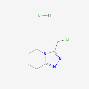 molecular formula C7H11Cl2N3 B1433680 3-(氯甲基)-5H,6H,7H,8H-[1,2,4]三唑并[4,3-a]吡啶盐酸盐 CAS No. 1803587-84-9