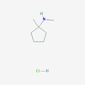 molecular formula C7H16ClN B1433683 N,1-二甲基环戊-1-胺盐酸盐 CAS No. 89854-72-8
