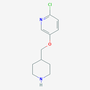 B1433684 2-Chloro-5-(piperidin-4-ylmethoxy)pyridine CAS No. 1515960-91-4