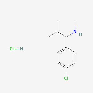 molecular formula C11H17Cl2N B1433686 [1-(4-氯苯基)-2-甲基丙基](甲基)胺盐酸盐 CAS No. 1803588-87-5
