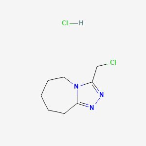 molecular formula C8H13Cl2N3 B1433687 3-(氯甲基)-5H,6H,7H,8H,9H-[1,2,4]三唑并[4,3-a]氮杂卓盐酸盐 CAS No. 1803608-94-7