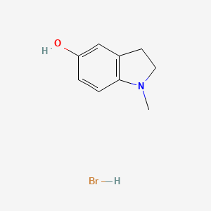 molecular formula C9H12BrNO B1433688 1-甲基-2,3-二氢-1H-吲哚-5-醇氢溴酸盐 CAS No. 134328-27-1