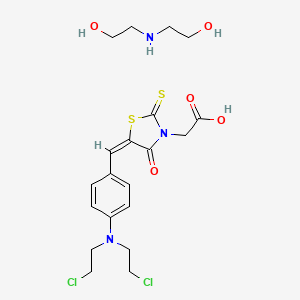 3-(Carboxymethyl)-5-(p-di(2-chloroethyl)aminobenzylidene)rhodanine diethanolamine