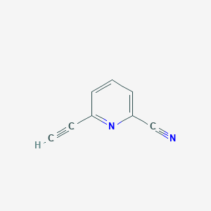 molecular formula C8H4N2 B1433690 6-乙炔基吡啶甲腈 CAS No. 1211537-36-8