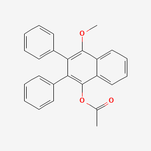 molecular formula C25H20O3 B14336905 1-Naphthalenol, 4-methoxy-2,3-diphenyl-, 1-acetate CAS No. 99107-53-6