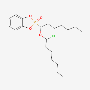 2-{1-[(1-Chloroheptyl)oxy]heptyl}-2H-1,3,2lambda~5~-benzodioxaphosphol-2-one