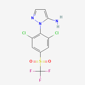 1-[2,6-Dichloro-4-(trifluoromethanesulfonyl)phenyl]-1H-pyrazol-5-amine